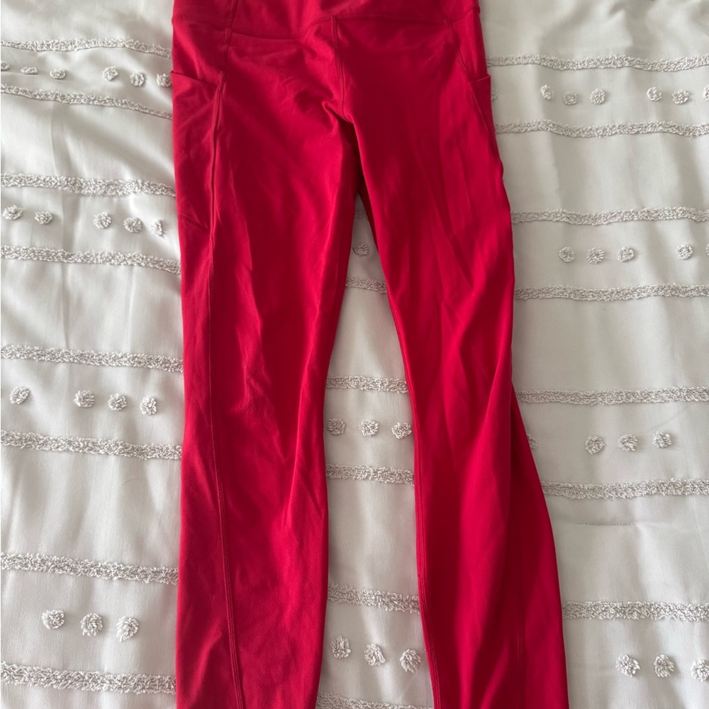 Fabletics 7/8 Pureluxe Vibrant Red Leggings